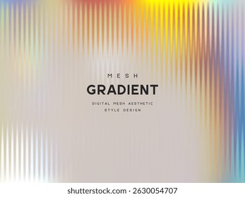 Fundo de malha de gradiente de pastel com listras verticais e transições suaves. Design vetorial abstrato para web, branding, cartazes, arte digital e projetos criativos modernos.