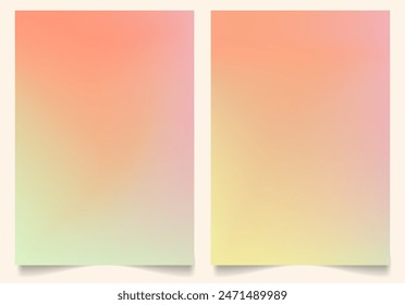 Conjunto de Vector de malla degradada pastel para cubiertas, Fondos de pantalla, redes sociales, Anuncios, tarjetas de visita y proyectos de marca