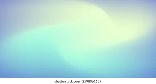 Pastel gradient wave background. Hologram liquid background. Futuristic colors. Landing page background. Modern design template for web cover, ad banner, poster, brochure, flyer.