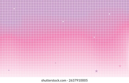Pastel Graph Paper Sky with Stars