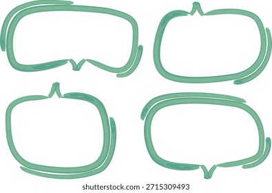 Vector único creativo de las burbujas del discurso del patrón del color verde pastel