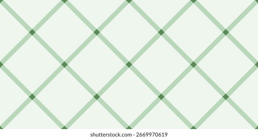 Pastel green gingham seamless pattern with clean checkered design, festive background for Christmas wrapping paper, holiday fabric, wallpaper, and seasonal decoration
