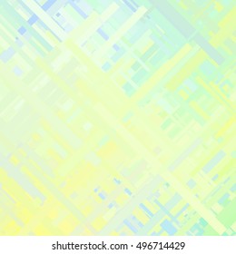 Pastel green glitch background, distortion effect, abstract texture, random trend color diagonal lines for design concepts, posters, wallpapers, presentations and prints. Vector illustration.