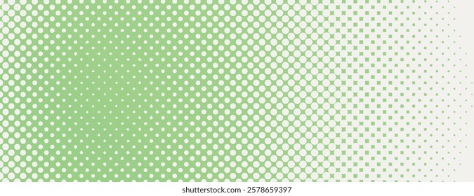 Pastel green gradient background with halftone dotted pattern. The background features smooth pastel green halftone. Minimal abstract vector background wallpaper