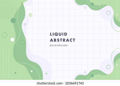 Pastel Green Memphis Waves Liquid Abstract background for brochure, flyer, banner, template Design