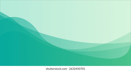 Modelo de apresentação de fundo de onda abstrata de hortelã verde pastel