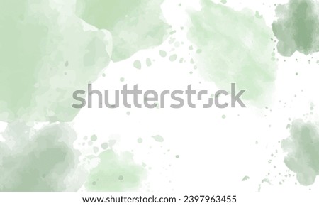 Pastel green watercolor blank background