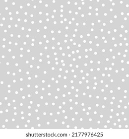 pastel grey abstract background with polka dot ornament, random confetti messy circle figure, scandinavian seamless pattern texture