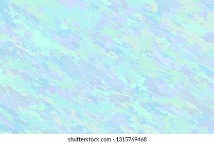 Pastel grunge camouflage. Grass and sky summer texture. Camo background in trendy blue colors. Glitch watercolor blue green purple pattern. Vector illustration for print, textile, paper.