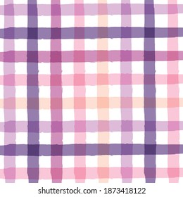 Pastel Grunge Strip Checkered Pattern.