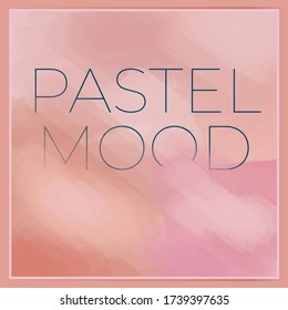 Pastel hand drawing poster, Pink pastel poster