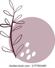 Pastel hand drawn floral for highlight story covers in social media. Abstract Modern elements and icons can use in your blog or website.
