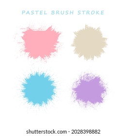 pastel hand-drawn brush stroke ornament.