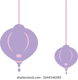 Pastel hanging lanterns for Ramadan celebration, simple Islamic ornament symbolizing spiritual light and blessings, perfect for holy month greetings, invitations, and decorations.