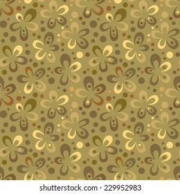 Pastel happy floral pattern