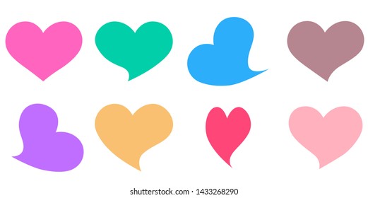 "Pastel heart icon set.Graphic design in the concept of love.cute love emblem.Vector love symbol for Valentine's Day.vector illustration."