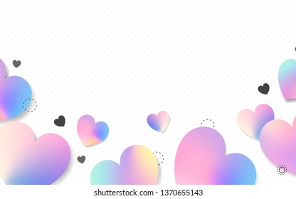 Pastel hearts background design vector