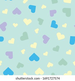 Pastellherzen, kleine Vektorillustration Muster