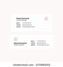 Pastel Hexagon Vector Illustration Of Corporate Email Signature Design
