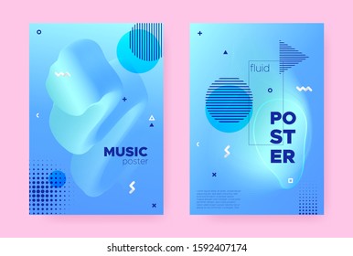 Pastel Hipster Memphis Background. Summer Flow Shape. Liquid Cover. Graphic Business Magazine. Abstract Memphis Brochure. Trendy Flow Shapes. Modern Music Banner. Abstract Memphis Gradient.