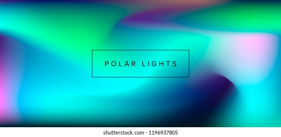 Pastel holographic blurry background of northern lights, soft shades and colors.