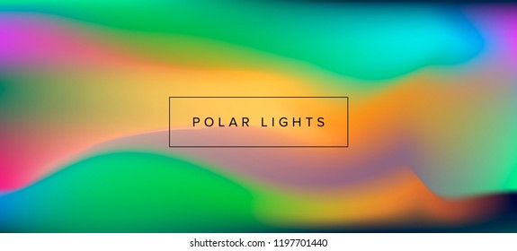 Pastel holographic blurry background of northern lights, soft shades and colors.