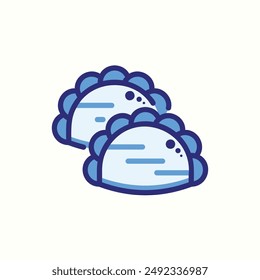icono de pastel, icono aislado azul tema panadería
