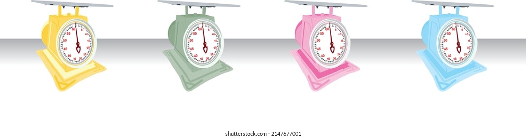 pastel icon of mechanical ancient scale vector isolated. Vector image.