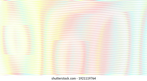 Pastel iridescent holographic multi color abstract texture with grid lines gradient and glow effect. For web background saver, mobile apps, business card, page, image of blog, books, site.