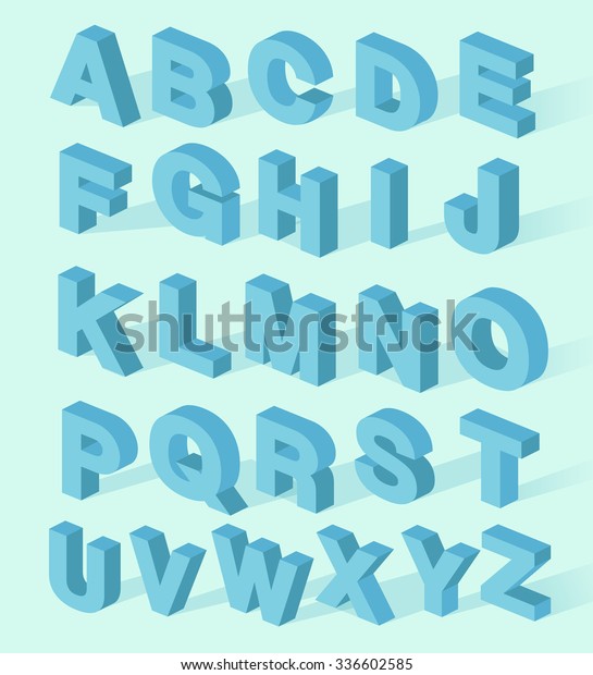 Pastel Isometric Typeface Vector Illustration 库存矢量图(免版税)336602585 ...