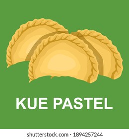 Pastel is a kind of pastry that is made by placing the filling on top of the dough, then folded and closed tightly.