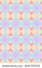 Pastel Knitted Ikat Seamless Pattern
Perfect for fabric prints, baby clothing, nursery decor, wrapping paper, and digital backgrounds. The cozy and colorful look combines modern softness