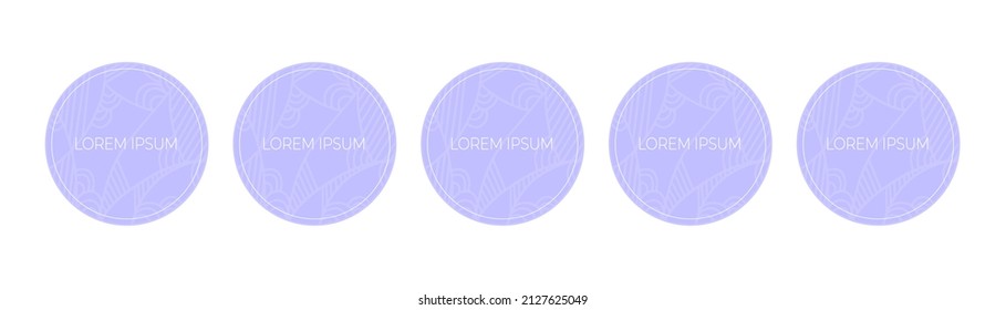 Pastel labels, templates, stickers, tags. For marking. Labels with oriental ornament. Vector set isolated on white background