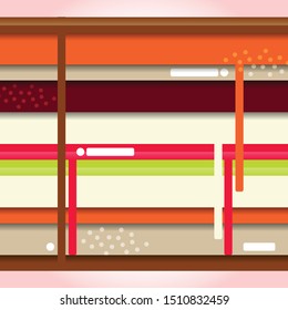 Pastel layers of opera cake abstract background, stock vector