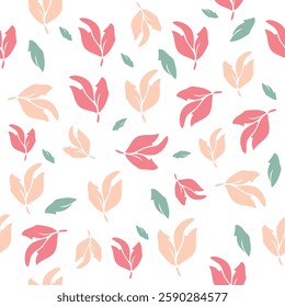 Pastel Leaf Minimalist Pattern Design