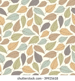 pastel leaves in one pattern