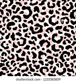 Pieles de leopardo pastel sin costuras. Diseño de impresión animal exótica y salvaje. Papel tapiz para prendas de vestir, textiles, papel de envoltura, etc. Diseño vectorial. 