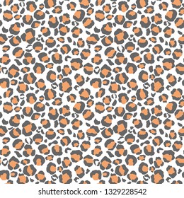 Pastel Leopard Print Seamless Pattern - Cute pastel leopard spots on white background