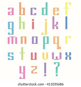 Pastel letters of the alphabet - illustration vector