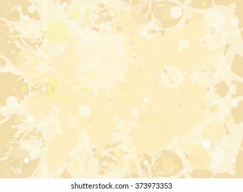 Pastel light beige neutral watercolor paint artistic splashes background, horizontal format.
