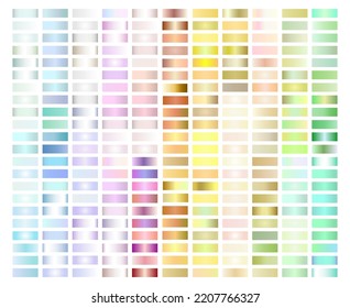 Pastel Light Gradient Collection of Every Color Swatches	
