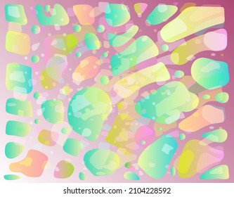 Pastel liquid shapes texture background. Abstract shape pastel symbols pattern, organic liquid blobs wallpaper, irregular fluids vector illustration