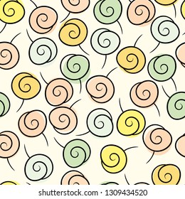 Pastel lollipop sketch repeating pattern use for cover paper,scrap-booking,templates,valentine day,surface pattern,products packaging,candy shop