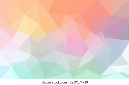 Pastellfarbiger, Low-Poly-eleganter Hintergrund, Vektormehrfarben, bunter, luxuriöser Hintergrund, Banner, Posterhintergrund 