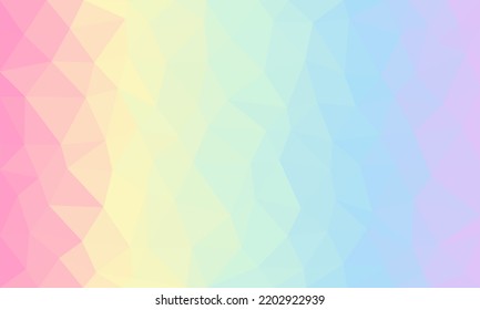 Pastel low-poly background, triangle-shaped pattern