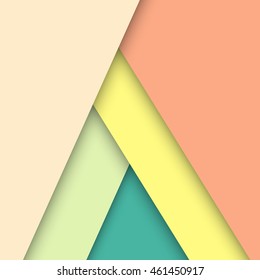 Pastel material design with shadow, stock vector
