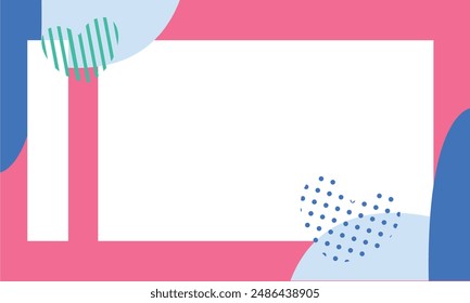 Pastel Memphis blog banner template design