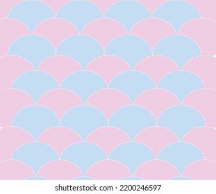 Pastel mermaid fish scale pattern background vector.