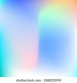 Pastel mesh modern background. Smooth blurred futuristic template. Bright hipster style backdrop. Softly delimited segments, sectors for info. Blank spectrum gradient for printed products, covers.