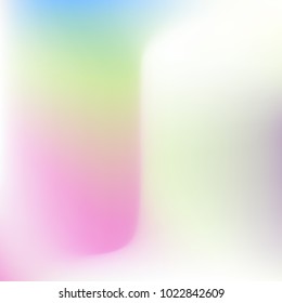 Pastel mesh modern background. Smooth blurred futuristic template. Bright hipster style backdrop. Softly delimited segments, sectors for info. Blank spectrum gradient for printed products, covers.